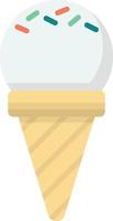 ilustração de casquinha de sorvete em estilo minimalista vetor