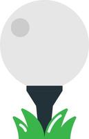 bola de golfe com ilustração de grama em estilo minimalista vetor