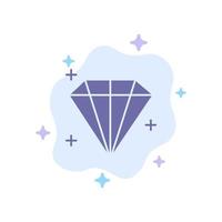 ícone azul do usuário da jóia de diamante no fundo abstrato da nuvem vetor