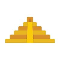 ícone da pirâmide do brasil vetor plano isolado