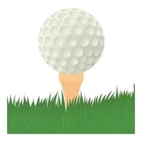 bola para ícone de golfe, estilo cartoon vetor