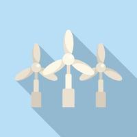 vetor plana do ícone da turbina eólica. energia limpa