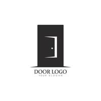 conjunto de ilustração de ícone de vetor de modelo de logotipo de porta