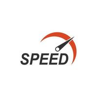 ilustração de ícone vetorial de modelo mais rápido de logotipo de velocidade vetor