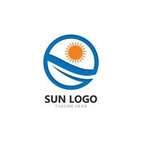 ilustração em vetor ícone do logotipo do sol
