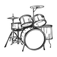 ilustração vetorial de bateria de instrumento musical vetor