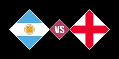 conceito de bandeira argentina vs inglaterra. ilustração vetorial. vetor