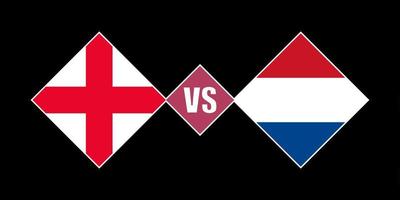 conceito de bandeira inglaterra vs holanda. ilustração vetorial. vetor