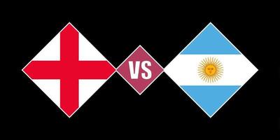 conceito de bandeira inglaterra vs argentina. ilustração vetorial. vetor