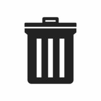 design de vetor de ícone de lata de lixo