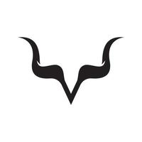 imagens do logotipo do chifre de touro vetor