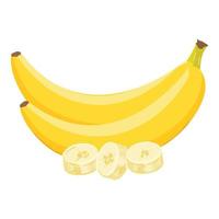 vetor de desenho de ícone de banana orgânica. comida de fruta