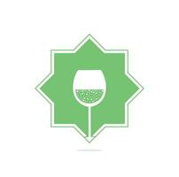 logotipo de vetor de ícone de copo de vinho. design de ilustração de modelo de logotipo de vinho.