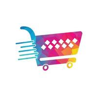 design de logotipo de vetor de carrinho de compras. design de logotipo de compras. ícone do aplicativo de compras on-line.