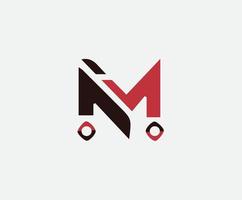 letra m para o logotipo. logotipo inicial da letra m. elemento de modelo de design de logotipo de vetor plana. logotipo da letra inicial m.