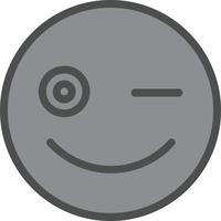 design de ícone de vetor de piscadela de sorriso