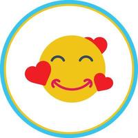 design de ícone de vetor de corações sorridentes