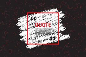 quadro de citação de comunicação moderna em preto com pincelada branca abstrata vetor