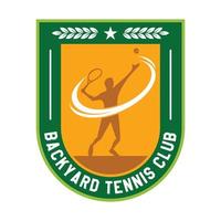 clube de tênis moderno, vetor de logotipo esportivo