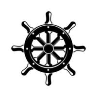 ilustração vetorial do logotipo do leme do navio vetor