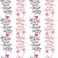 papel de parede infinito de flores decorativas da floresta. padrão sem emenda de ervas desenhadas à mão. vetor
