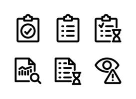 conjunto simples de ícones de linha vetorial de gerenciamento de crise vetor