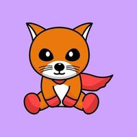 ilustração vetorial premium de personagem de gato laranja fofo vetor