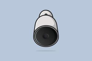 ilustração em vetor sistema de vigilância de câmera de cidade. conceito de ícone de objetos de ciência e tecnologia. design de vetor de câmera de cctv de montagem de segurança em casa.