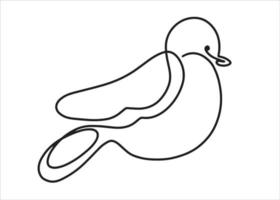 Dom-fafe de arte de linha para design de impressão. fundo de natureza abstrata. esboce o desenho do esboço. ilustração de pássaro. arte de linha. vetor