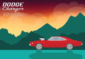 Dodge charger vector background