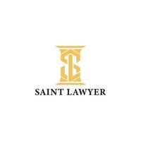 letra inicial abstrata sl ou logotipo ls na cor dourada isolada em fundo branco aplicado ao logotipo do escritório de advocacia também adequado para marcas ou empresas com nome inicial ls ou sl. vetor