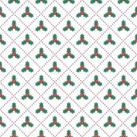 bonito feliz natal árvore de azevinho visco árvore de natal verde vermelho traço linha diagonal linha listrada inclinação xadrez xadrez tartan búfalo scott guingão fundo padrão perfeito para o natal vetor