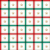 bonito feliz natal estrela vermelho verde árvore de natal faça uma linha de desejo listra linha listrada grade de malha xadrez xadrez tartan búfalo scott guingão fundo padrão perfeito para festa de festival de natal vetor