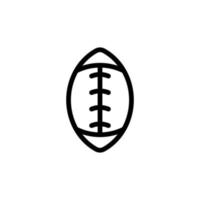 ícone do rugby. símbolo de equipamento esportivo. design de ícone de rugby adequado para site, aplicativo móvel e necessidades freelance. ilustração de ícone isolado no fundo branco vetor