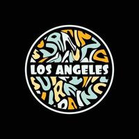 tipografia de ilustração de los angeles. perfeito para design de camiseta vetor