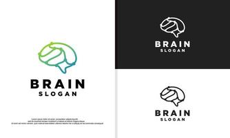 gráfico de vetor de ilustração de logotipo de logotipo de cérebro, nervo de neurônio ou inspiração de design de logotipo de algas marinhas