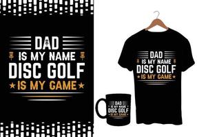 design de camiseta de vetor de golfe de disco