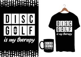 design de camiseta de vetor de golfe de disco