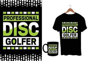 design de camiseta de vetor de golfe de disco