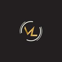 logotipo de texto ml vetor