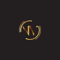 logotipo de texto nv vetor