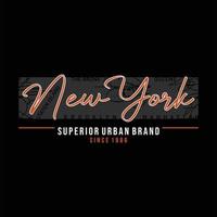 nova york brooklyn tipografia moderna para impressão de camiseta vetor