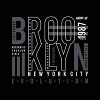 tipografia do bronx brooklyn para impressão de camiseta vetor