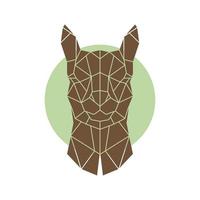 alpaca em estilo poligonal. animal de estimação da américa do sul. vetor
