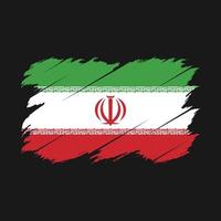 escova da bandeira do irã vetor