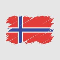 escova de bandeira da noruega vetor