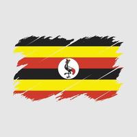 escova de bandeira uganda vetor