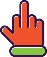 design de ícone de vetor de dedo médio de mão