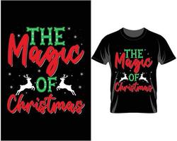 a magia do vetor de design de camiseta de natal