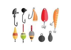Vetor de ferramentas de pesca